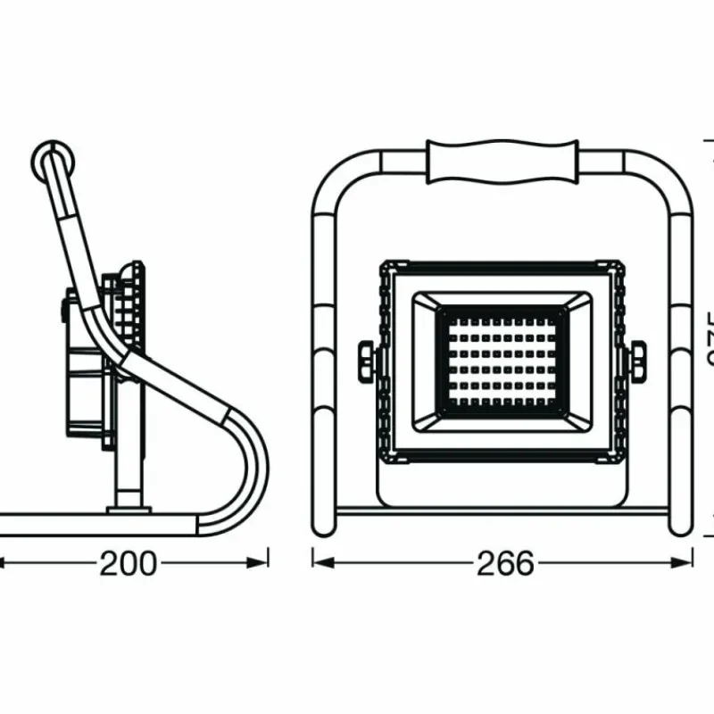Luminaires Ledvance Spot de jardin LEDVANCE WORKLIGHTS Orange, 1 lumière