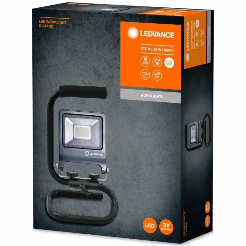 Luminaires Ledvance Spot de jardin LEDVANCE WORKLIGHTS Gris, 1 lumière