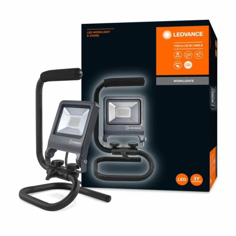 Luminaires Ledvance Spot de jardin LEDVANCE WORKLIGHTS Gris, 1 lumière