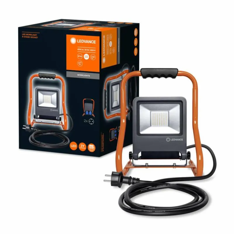 Luminaires Ledvance Spot de jardin LEDVANCE WORKLIGHTS Gris, Orange, 1 lumière