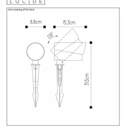 Luminaires Lucide Spot de jardin Lucide MANAL LED Anthracite, 1 lumière
