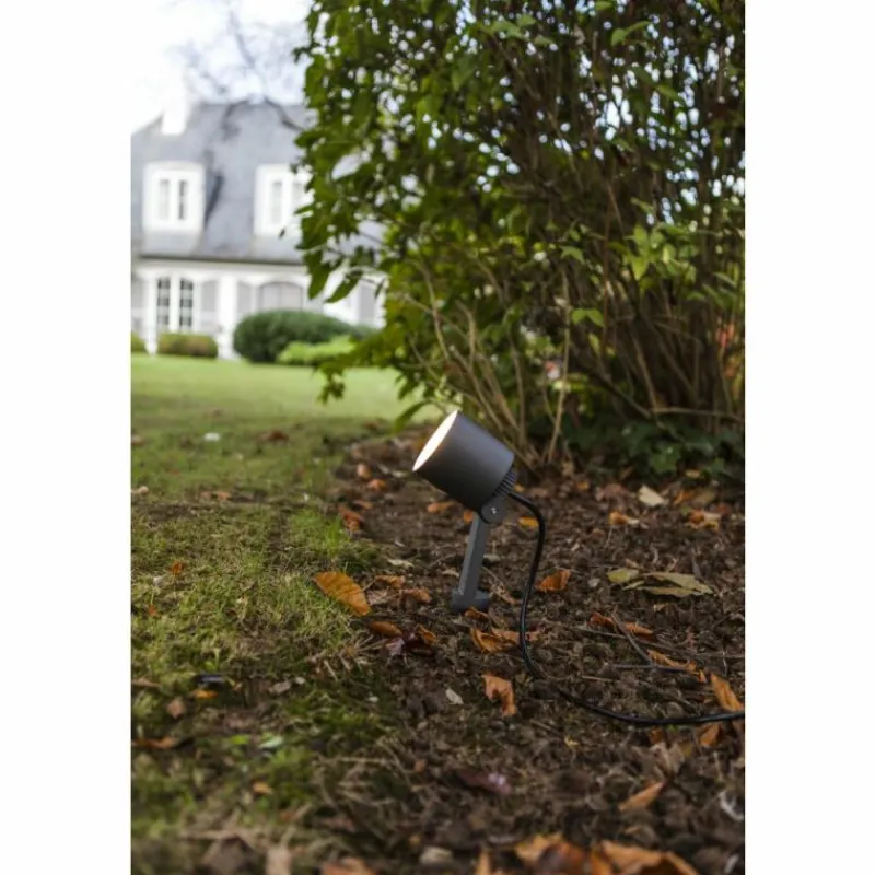 Luminaires Lutec Spot de jardin Lutec Explorer LED Anthracite, 1 lumière