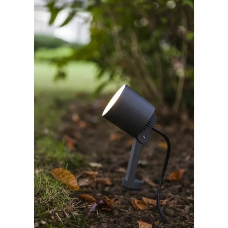 Luminaires Lutec Spot de jardin Lutec Explorer LED Anthracite, 1 lumière