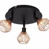 Luminaires Brilliant Spot de plafond Brilliant Dalma Noir, 3 lumières* Spots Et Projecteurs