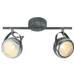 Luminaires Brilliant Spot de plafond Brilliant Rider Gris, 2 lumières