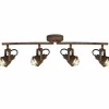 Luminaires Brilliant Spot de plafond Brilliant Bente Rouille, Noir, 4 lumières* Spots Et Projecteurs