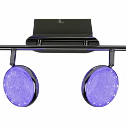 Luminaires Brilliant Spot de plafond Brilliant Cassy LED Chrome, 2 lumières, Télécommandes, Changeur de couleurs* Spots Et Projecteurs