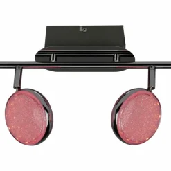 Luminaires Brilliant Spot de plafond Brilliant Cassy LED Chrome, 2 lumières, Télécommandes, Changeur de couleurs* Spots Et Projecteurs