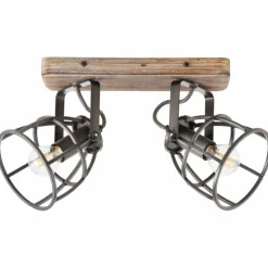 Lampes Vintages & Rétros-Luminaires Brilliant Spot de plafond Brilliant Matrix Noir, 2 lumières