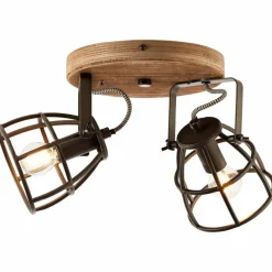 Lampes Vintages & Rétros-Luminaires Brilliant Spot de plafond Brilliant Matrix Noir, 2 lumières