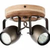 Lampes En Bois-Luminaires Brilliant Spot de plafond Brilliant Tool Noir, 2 lumières