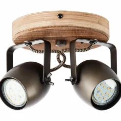 Lampes En Bois-Luminaires Brilliant Spot de plafond Brilliant Tool Noir, 2 lumières