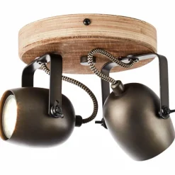 Lampes En Bois-Luminaires Brilliant Spot de plafond Brilliant Tool Noir, 2 lumières