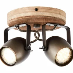 Lampes En Bois-Luminaires Brilliant Spot de plafond Brilliant Tool Noir, 2 lumières
