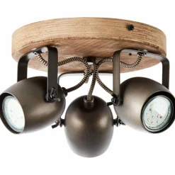 Lampes Vintages & Rétros-Luminaires Brilliant Spot de plafond Brilliant Tool Noir, 3 lumières