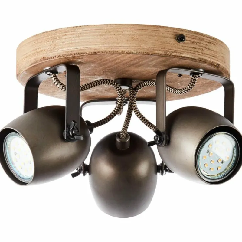 Lampes Vintages & Rétros-Luminaires Brilliant Spot de plafond Brilliant Tool Noir, 3 lumières