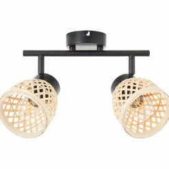 Luminaires Rustiques-Luminaires Brilliant Spot de plafond Brilliant Elize Noir, 2 lumières