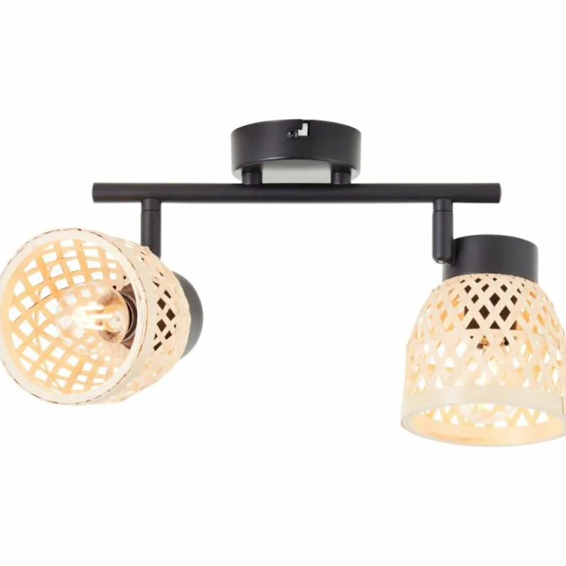 Luminaires Rustiques-Luminaires Brilliant Spot de plafond Brilliant Elize Noir, 2 lumières