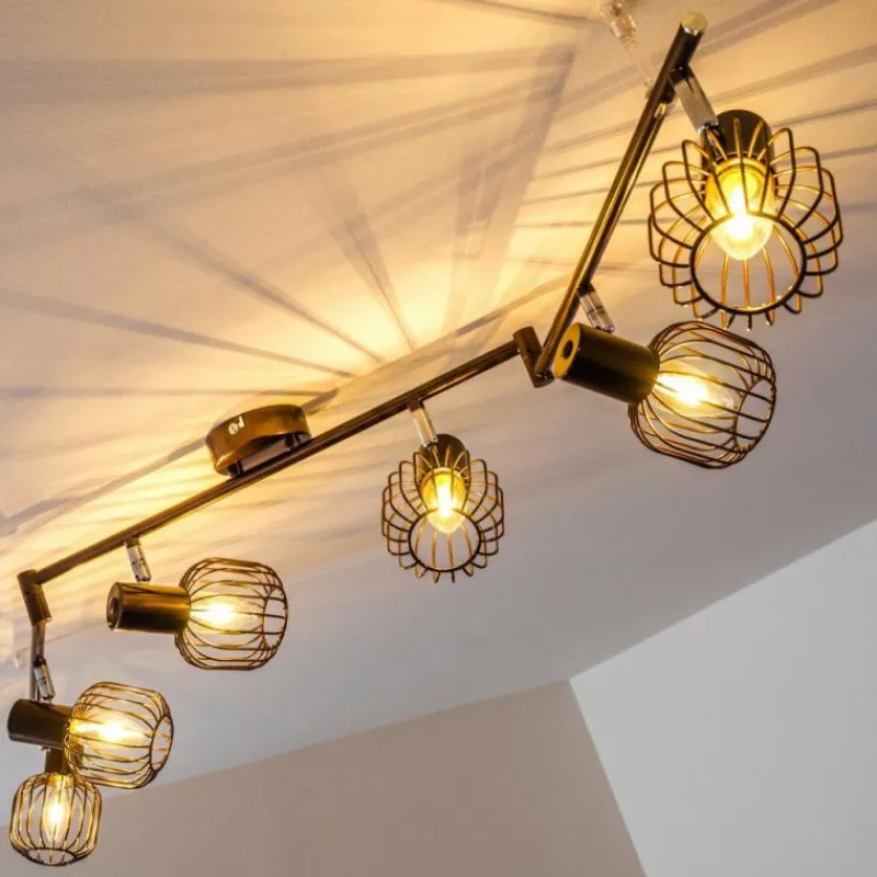 hofstein Spot de plafond Cancun Brun, 6 lumières* Spots Et Projecteurs