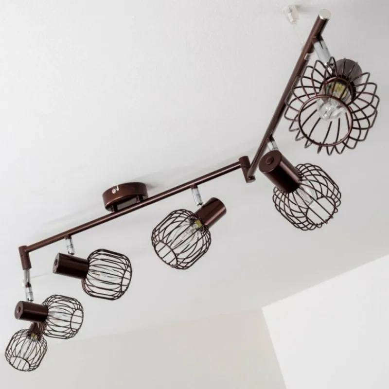 hofstein Spot de plafond Cancun Brun, 6 lumières* Spots Et Projecteurs
