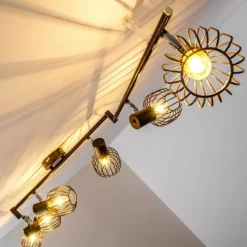 hofstein Spot de plafond Cancun Brun, 6 lumières* Spots Et Projecteurs