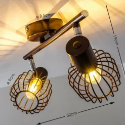 hofstein Spot de plafond Cancun Brun, 2 lumières* Spots Et Projecteurs