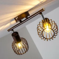 hofstein Spot de plafond Cancun Brun, 2 lumières* Spots Et Projecteurs