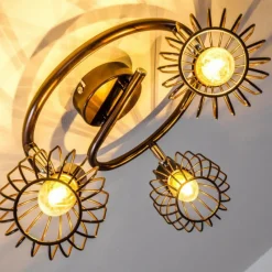 Luminaires Rustiques-hofstein Spot de plafond Cancun Brun, 3 lumières