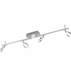 Luminaires Eglo Spot de plafond Eglo CARDILLIO 1 LED Aluminium, Chrome, 4 lumières* Éclairage Led