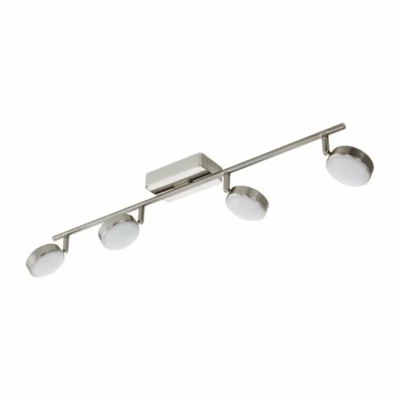 Luminaires Eglo Spot de plafond Eglo CONNECT CORROPOLI-C LED Nickel mat, 4 lumières, Changeur de couleurs