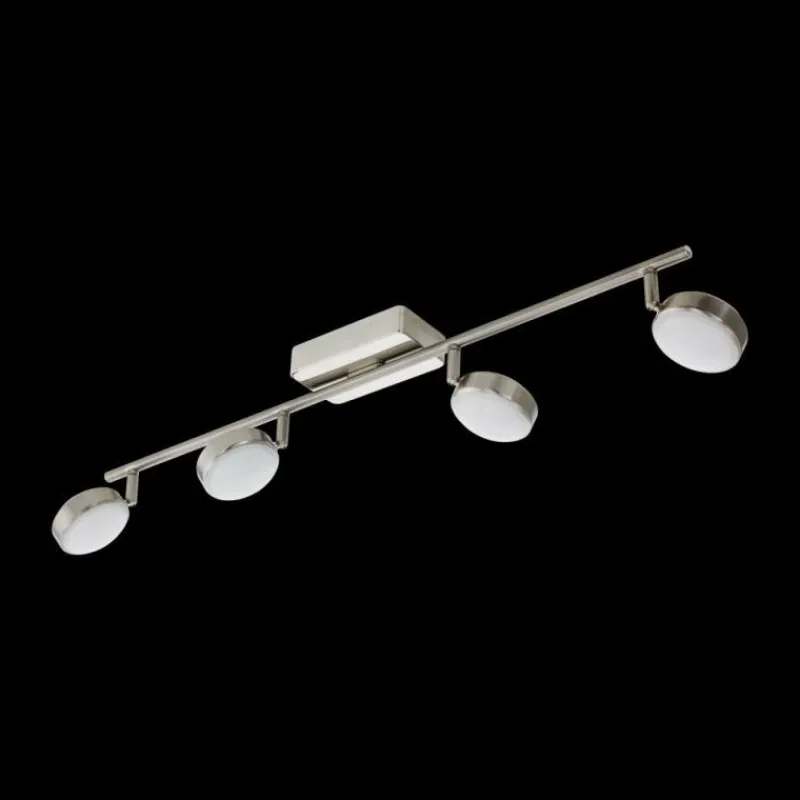 Luminaires Eglo Spot de plafond Eglo CONNECT CORROPOLI-C LED Nickel mat, 4 lumières, Changeur de couleurs