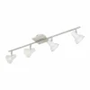 Luminaires Eglo Spot de plafond Eglo FILIPINA 1 LED Nickel mat, Blanc, 4 lumières* Éclairage Led