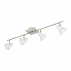 Luminaires Eglo Spot de plafond Eglo FILIPINA 1 LED Nickel mat, Blanc, 4 lumières* Éclairage Led