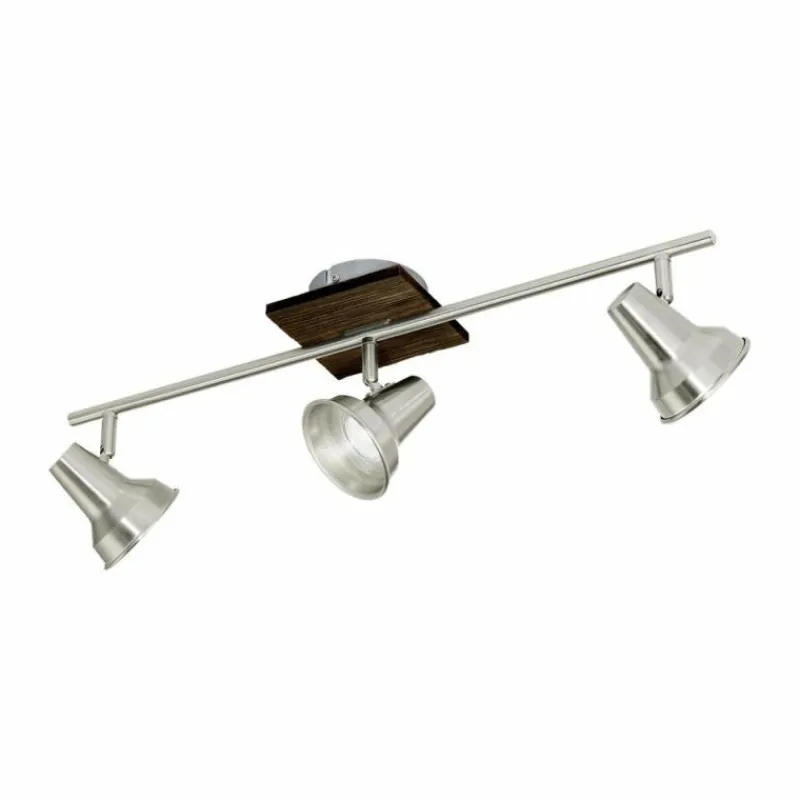 Luminaires Eglo Spot de plafond Eglo FILIPINA LED Brun, Nickel mat, 3 lumières* Éclairage Led