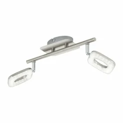 Luminaires Eglo Spot de plafond Eglo LITAGO CRYSTAL LED Aspect cristal, Nickel mat, 2 lumières* Spots Et Projecteurs