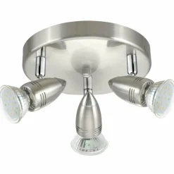 Luminaires Eglo Spot de plafond Eglo MAGNUM LED Chrome, Nickel mat, 3 lumières* Éclairage Led