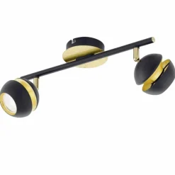 Lampes Dorées-Luminaires Eglo Spot de plafond Eglo NOCITO LED Or, Noir, 2 lumières