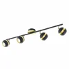 Lampes Dorées-Luminaires Eglo Spot de plafond Eglo NOCITO LED Or, Noir, 4 lumières