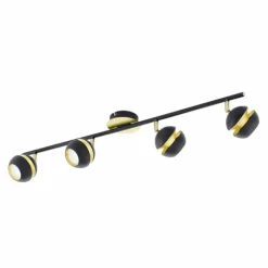 Lampes Dorées-Luminaires Eglo Spot de plafond Eglo NOCITO LED Or, Noir, 4 lumières
