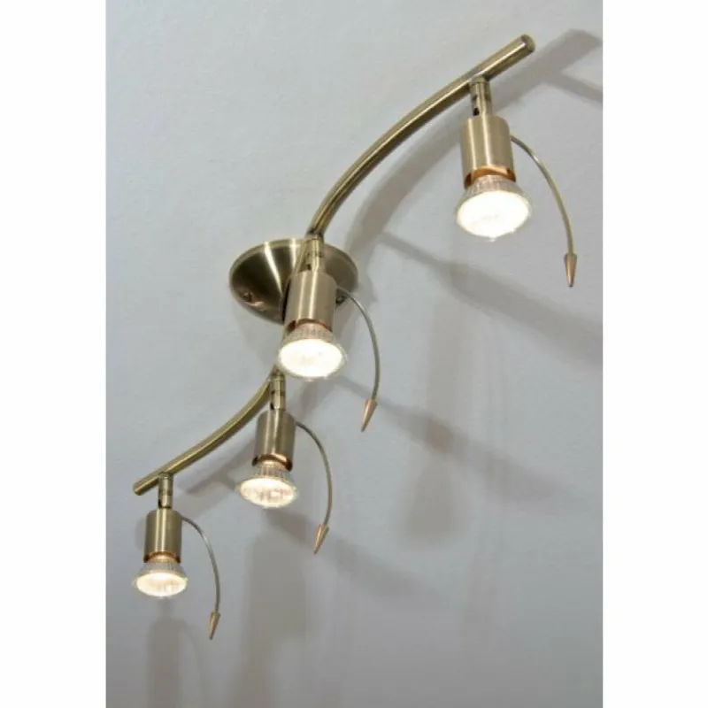 Lampes Dorées-Luminaires Eglo Spot de plafond Eglo Or, Laiton, Blanc