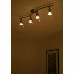 Lampes Dorées-Luminaires Eglo Spot de plafond Eglo Or, Laiton, Blanc