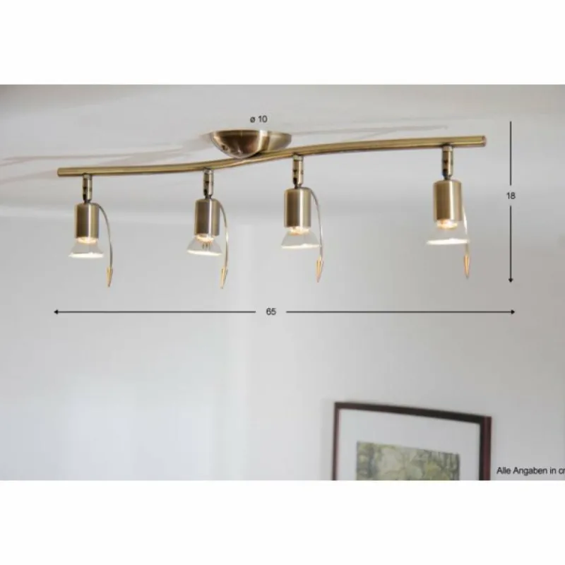 Lampes Dorées-Luminaires Eglo Spot de plafond Eglo Or, Laiton, Blanc