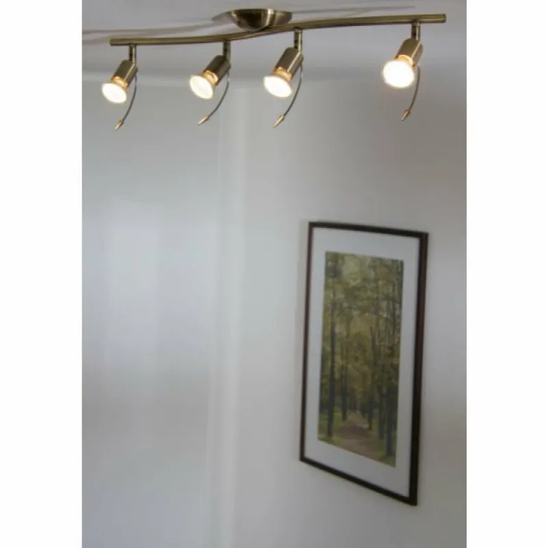 Lampes Dorées-Luminaires Eglo Spot de plafond Eglo Or, Laiton, Blanc