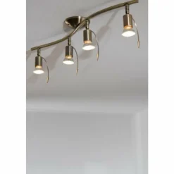 Lampes Dorées-Luminaires Eglo Spot de plafond Eglo Or, Laiton, Blanc