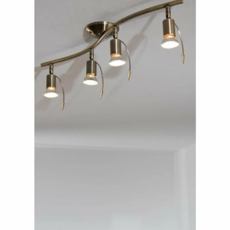 Lampes Dorées-Luminaires Eglo Spot de plafond Eglo Or, Laiton, Blanc