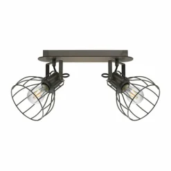 Lampes Vintages & Rétros-Luminaires Eglo Spot de plafond EGLO SAMBATELLO Brun, Argenté, 2 lumières