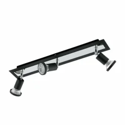 Luminaires Eglo Spot de plafond Eglo SARRIA LED Chrome, Noir, 3 lumières* Éclairage Led