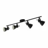 Luminaires Eglo Spot de plafond EGLO SERAS LED Noir, 4 lumières* Éclairage Led