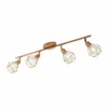 Luminaires Eglo Spot de plafond Eglo ZAPATA LED Cuivre, 4 lumières