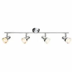 Luminaires Globo Lighting Spot de plafond Globo Alaska LED Chrome, 4 lumières* Éclairage Led